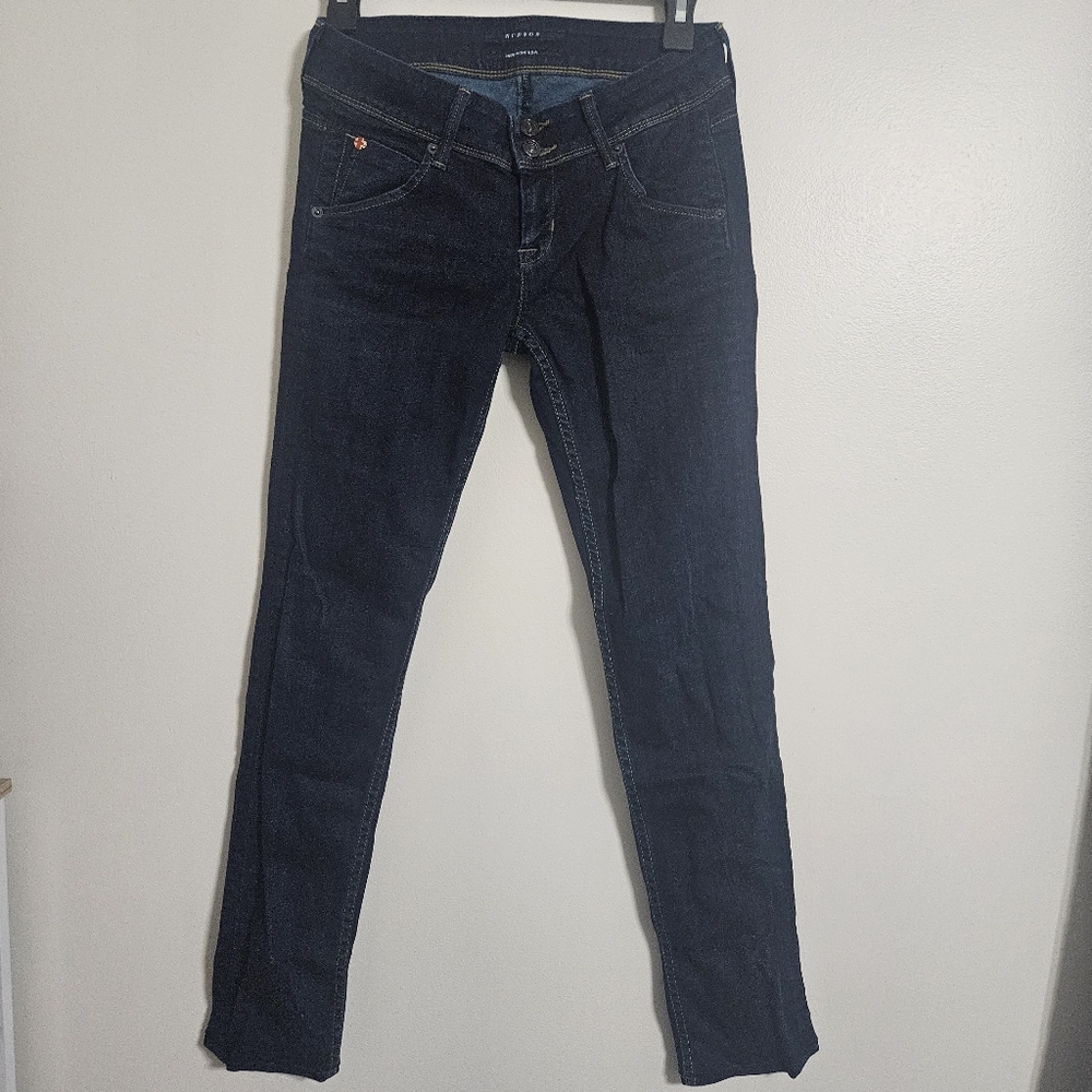 HUDSON Women's Mid-Rise Beth Baby Bootcut Jean button flap skinny 90s Y2K Sz 26